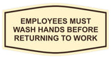 Signs ByLITA Fancy Employees Must Wash Hands Before Returning to Work Sign