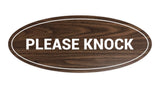 Signs ByLITA Oval Please Knock Sign