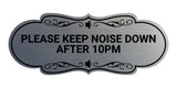 Designer Please keep noise down after 10pm Wall or Door Sign