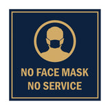 Signs ByLITA Square No Face Mask No Service Sign