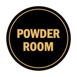 Signs ByLITA Circle Powder Room Sign