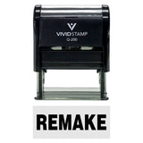 Black REMAKE Self-Inking Office Rubber Stamp