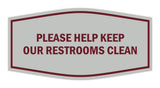 Signs ByLITA Fancy Please Help Keep Our Restroom Clean Sign