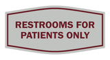 Signs ByLITA Fancy Restrooms For Patients Only Sign