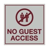 Signs ByLITA Square No Guest Access Sign