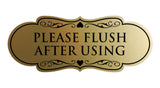 Designer Please Flush After Using Wall or Door Sign