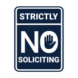 Portrait Round Strictly No Soliciting Wall or Door Sign