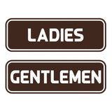 Basic LADIES GENTLEMEN Restroom Sign (2-Pack)