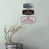 Fancy No Soliciting Leave Us In Peace Wall or Door Sign