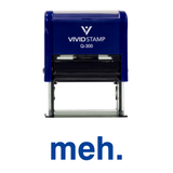 Blue MEH Self Inking Rubber Stamp