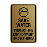 Portrait Round Save Water Protect The Environment For Our Children