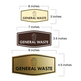 Fancy General Waste Wall or Door Sign
