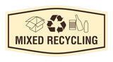 Fancy Mixed Recycling Wall or Door Sign