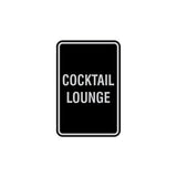 Portrait Round Cocktail Lounge Sign with Adhesive Tape, Mounts On Any Surface, Weather Resistant
