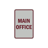 Portrait Round Main Office Sign with Adhesive Tape, Mounts On Any Surface, Weather Resistant