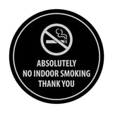 Signs ByLITA Circle Absolutely No Indoor Smoking Thank You Sign