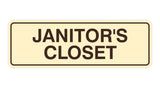 Standard Janitor's Closet Sign