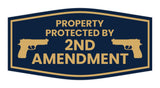 Fancy Property Protected By 2nd Amendment Wall or Door Sign