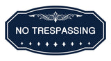 Victorian No Trespassing Sign
