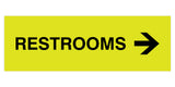 Signs ByLITA Basic Restrooms Right Arrow Directional Sign