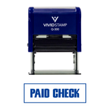 Paid Check Self-Inking Office Rubber Stamp
