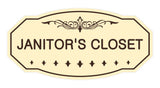 Victorian Janitor'S Closet Sign