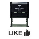Black LIKE (Thumbs Up) Self Inking Rubber Stamp