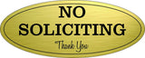 Oval No Soliciting Sign