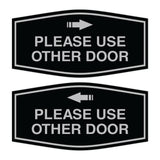 Signs ByLITA Fancy Please Use Other Door Sign Set