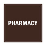 Square Pharmacy Sign with Adhesive Tape, Mounts On Any Surface, Weather Resistant
