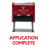 APPLICATION COMPLETE Self Inking Rubber Stamp