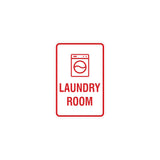Portrait Round Laundry Room Sign