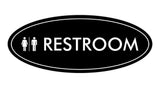 Signs ByLITA Oval Restroom Sign