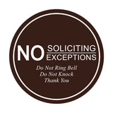 Signs ByLITA Circle No Soliciting No Exceptions Sign