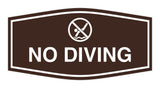 Signs ByLITA Fancy No Diving Sign with Adhesive Tape, Mounts On Any Surface
