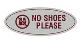 Oval No Shoes Please Sign