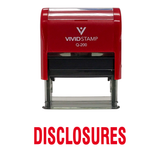 Disclosures Self Inking Rubber Stamp