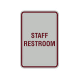 Portrait Round Staff Restroom Sign With Adhesive Tape