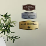 Fancy No Soliciting Do Not Ring Doorbell Wall or Door Sign