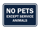 Signs ByLITA Classic Framed No Pets Except Service Animals Sign