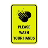 Portrait Round Please Wash Your Hands Sign