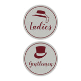 Signs ByLITA Circle Ladies and Gentlemen Sign Set