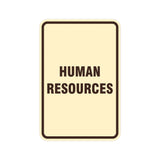 Portrait Round Human Resources Sign