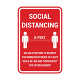 Portrait Round Social Distancing Sign