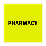 Square Pharmacy Sign with Adhesive Tape, Mounts On Any Surface, Weather Resistant