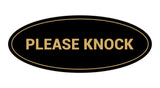 Signs ByLITA Oval Please Knock Sign