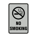 Portrait Round No Smoking Sign