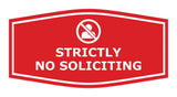 Fancy Strictly No Soliciting Wall or Door Sign