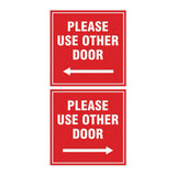 Signs ByLITA Square please use other door sign set with Adhesive Tape, Mounts On Any Surface, Weather Resistant, Indoor/Outdoor Use