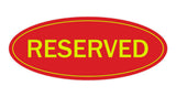 Oval Reserved Sign